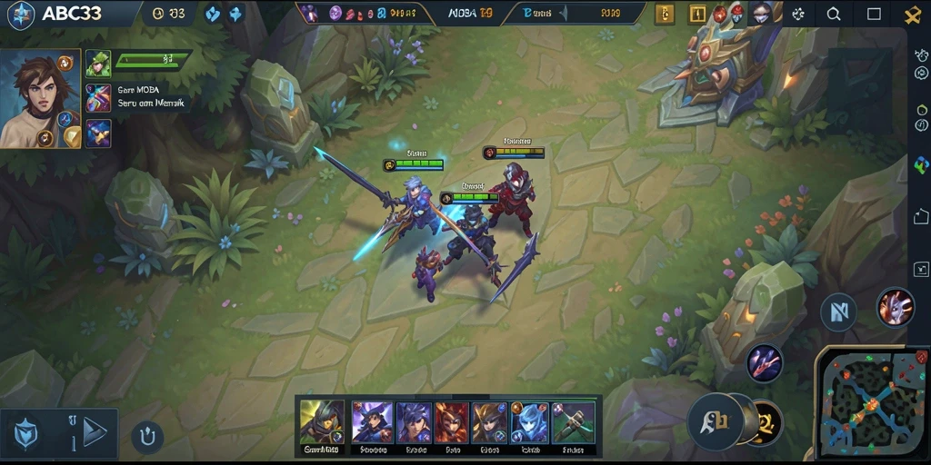 Tangkapan layar menampilkan duel epik dalam gameplay MOBA.