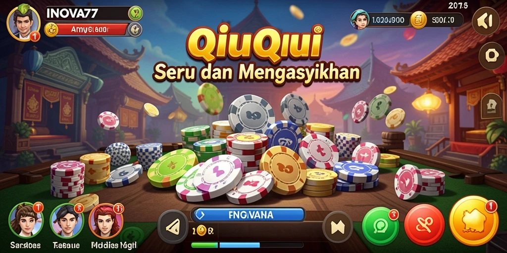 Screenshot gameplay seru dari INOVA77 yang menunjukkan aksi QiuQiu.