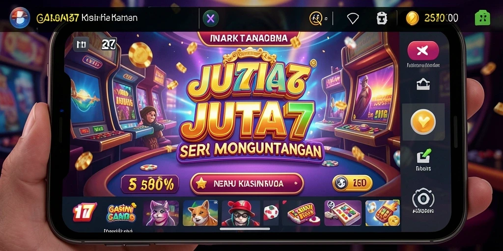 Tampilan menawan dari permainan Kasino di JUTA7