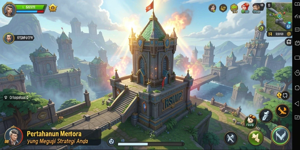 Tangkap momen seru gameplay Tower Defense RSNVIP dengan menara dan musuh yang beragam.
