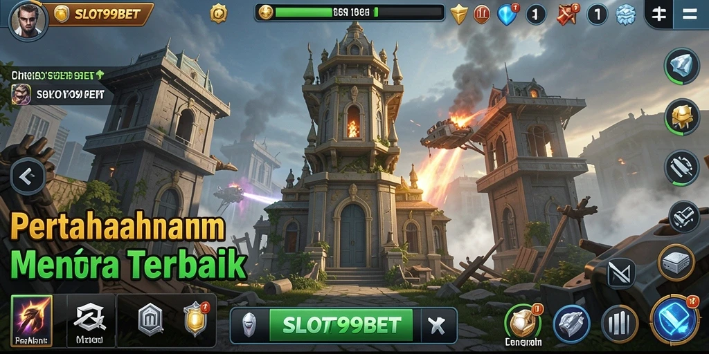 Tampilan gameplay menarik dari SLOT99BET dalam pertahanan menara.