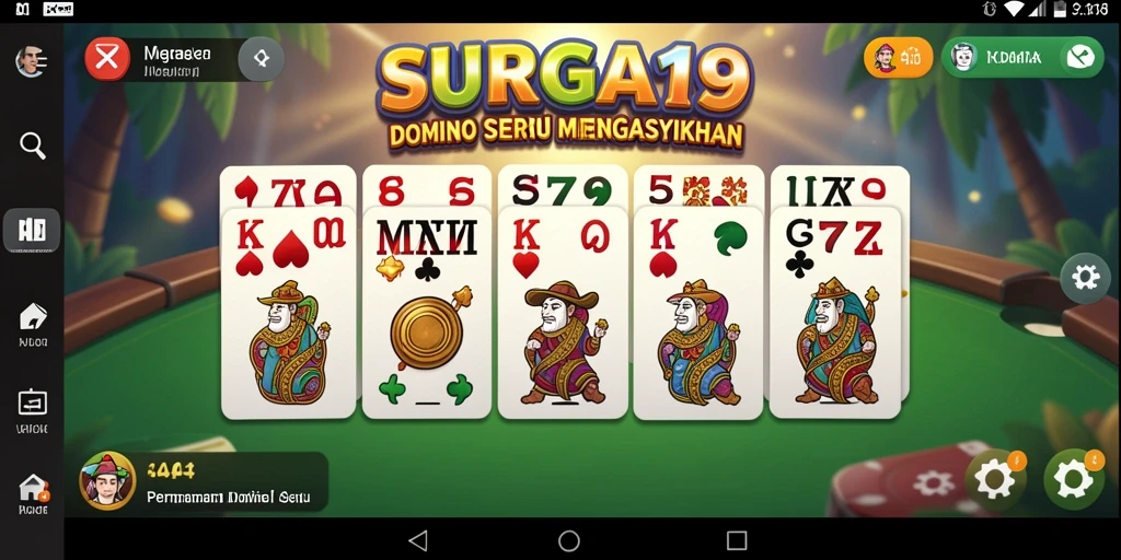 Tampilan gameplay SURGA19 yang seru dan penuh strategi dalam permainan domino.