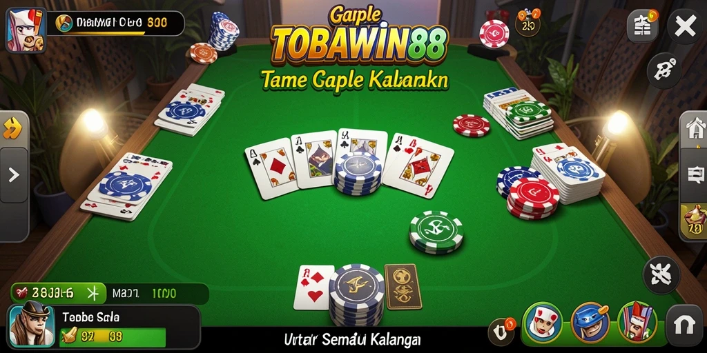 Gameplay seru Gaple yang dapat dinikmati bersama teman.
