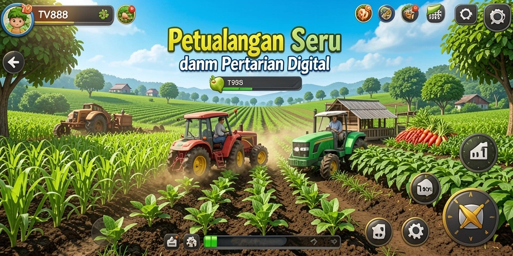 Tampilan gameplay seru dalam pertanian digital di TV888.