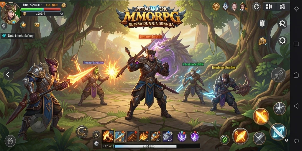 Gameplay menakjubkan dalam UG777 yang menunjukkan petualangan MMORPG.